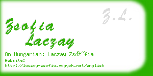 zsofia laczay business card